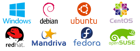Supported Linux flavors. Debian, Ubuntu, CentOS, RedHat, Madriva, Fedora, and Suse
